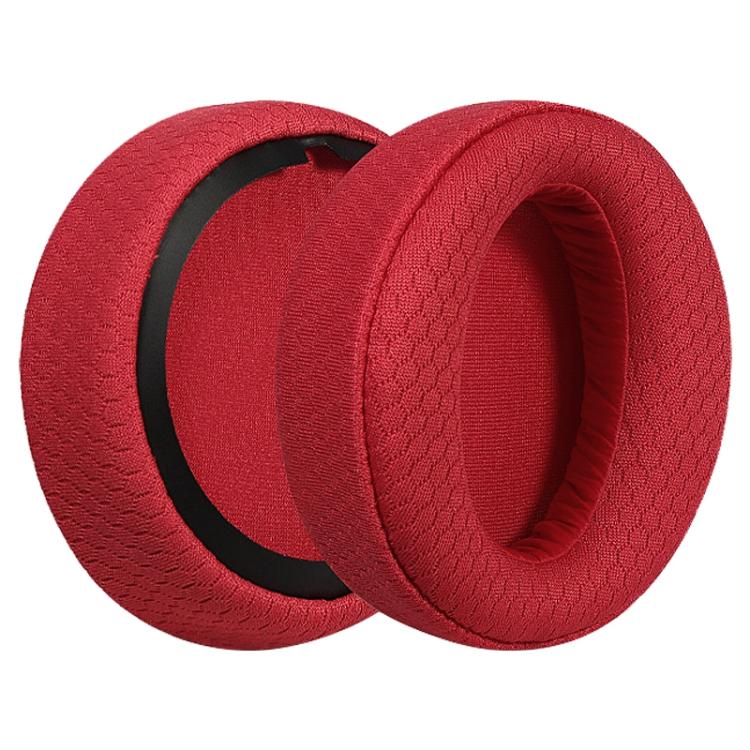 2pcs Football Net Earphone Replacement Earpads Pads For Sony MDR-XB950BT / XB950B1 / XB950N1(Red) by bashfashion