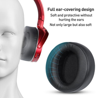 2pcs Football Net Earphone Replacement Earpads Pads For Sony MDR-XB950BT / XB950B1 / XB950N1(Red) by bashfashion
