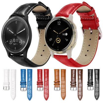 20mm For Garmin GarminMove Sport / vivoactive5/3 xDfind Bamboo Texture Pin Buckle Leather Watch Band(White) by xDfind