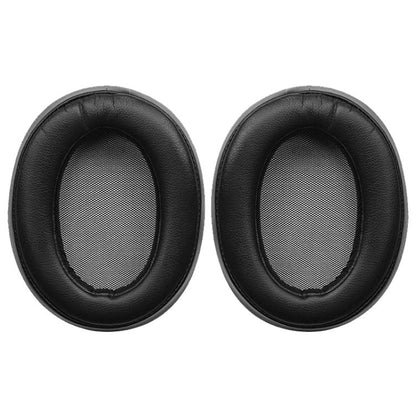 1 Pair Protein Leather Earphone Replacement Earpads Pads For Sony MDR-100A / MDR-100AAP / DR-H600A(Black) by bashfashion