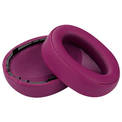 1 Pair Protein Leather Earphone Replacement Earpads Pads For Sony MDR-100A / MDR-100AAP / DR-H600A(Bordeaux Red) by bashfashion