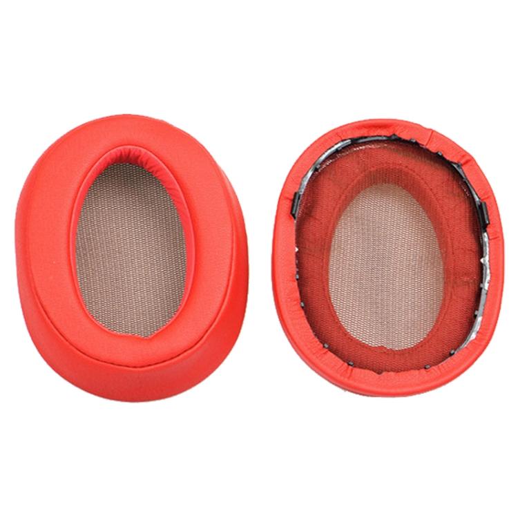 1 Pair Protein Leather Earphone Replacement Earpads Pads For Sony MDR-100A / MDR-100AAP / DR-H600A(Red) by bashfashion