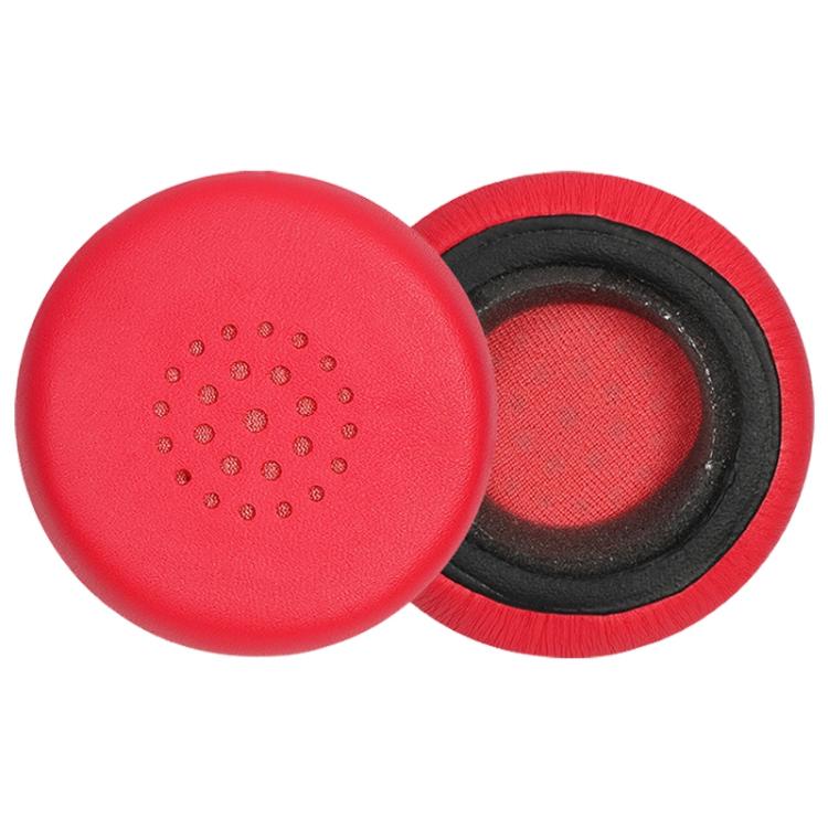 2pcs Protein Leather Earphone Replacement Earpads Pads For Sony WH-CH400(Red) by bashfashion