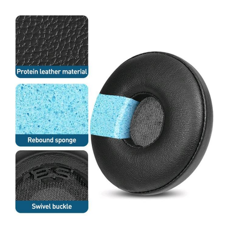 2pcs Protein Leather Earphone Replacement Earpads Pads For Sony H810N(Blue) by bashfashion