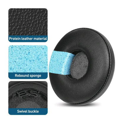 2pcs Protein Leather Earphone Replacement Earpads Pads For Sony H810N(Blue) by bashfashion