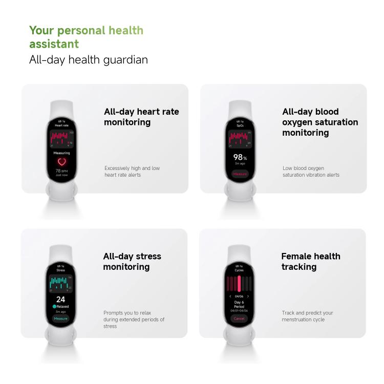 Original Xiaomi Smart Band 10, 1.72 inch AMOLED Screen 5ATM Waterproof Smart Watch, Support Blood Oxygen / Heart Rate Monitor(Pink Gold) by Xiaomi