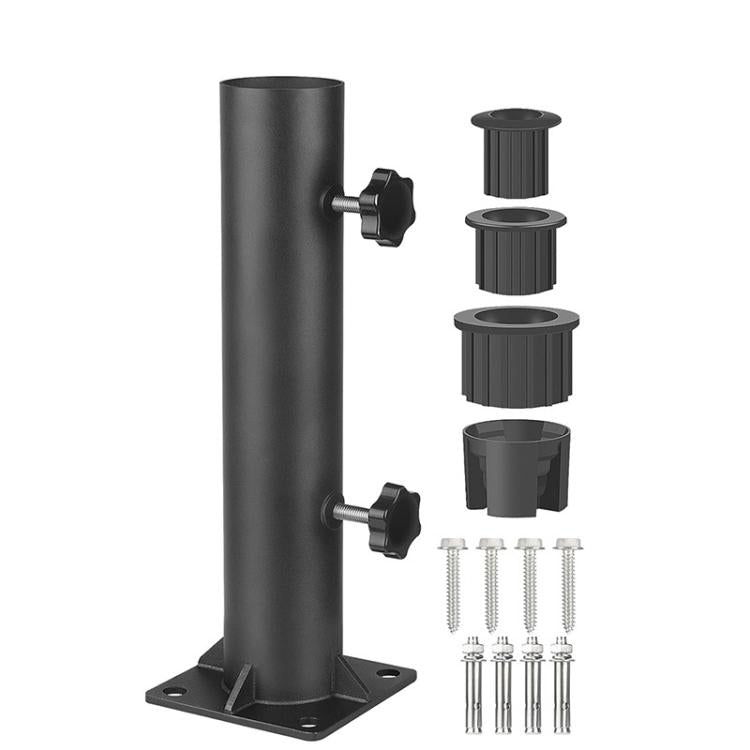 Patio Umbrella Stand Set Heavy Umbrella Metal Mounting Base(Black) by bashfashion