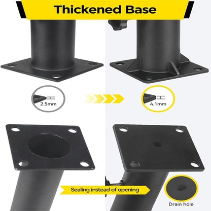 Patio Umbrella Stand Set Heavy Umbrella Metal Mounting Base(Black) by bashfashion