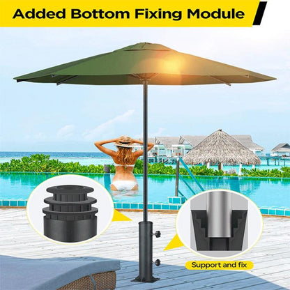 Patio Umbrella Stand Set Heavy Umbrella Metal Mounting Base(Black) by bashfashion