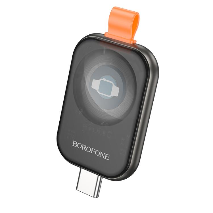 For Apple Watch Series Borofone BQ25A Portable Wireless Charger(Metal Gray) by Borofone
