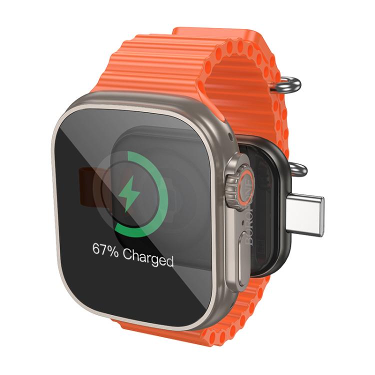 For Apple Watch Series Borofone BQ25A Portable Wireless Charger(Metal Gray) by Borofone