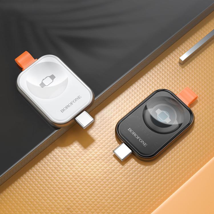 For Apple Watch Series Borofone BQ25A Portable Wireless Charger(Metal Gray) by Borofone