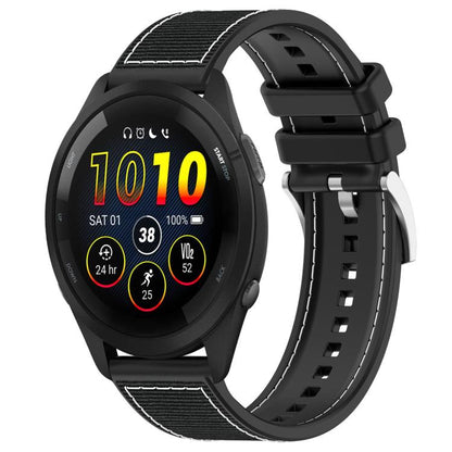 22mm For Garmin Forerunner 570 47mm/935/945 xDfind Hybrid Nylon Braid Silicone Watch Band(Black) by xDfind