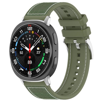For Samsung Galaxy Watch Ultra/Ultra 2025 22mm xDfind Hybrid Nylon Braid Silicone Watch Band(Green) by xDfind