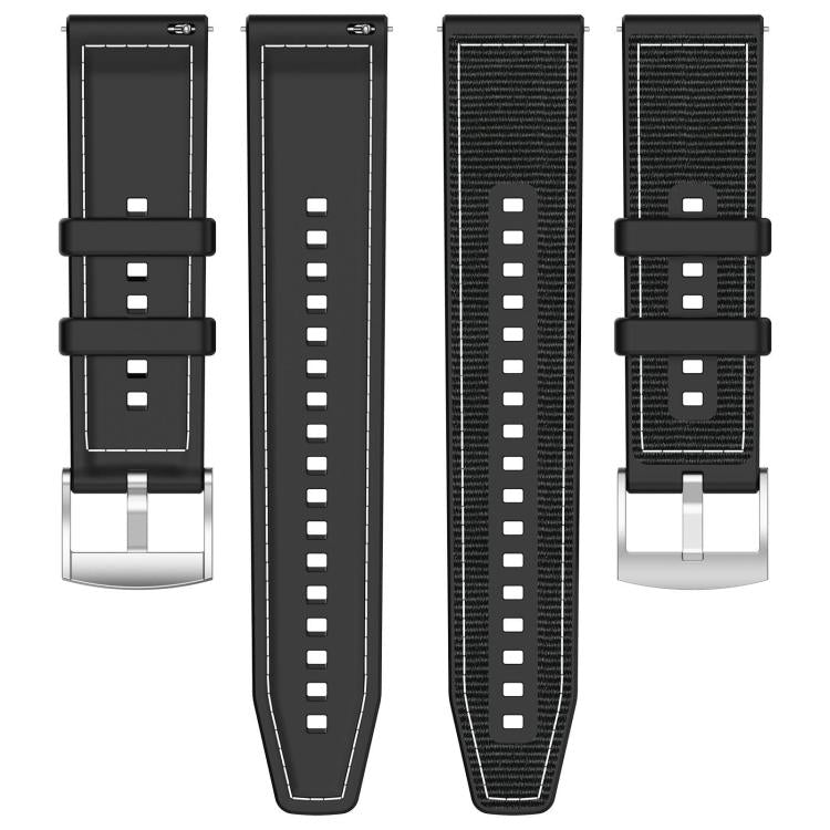 For Apple Watch 38 / 40 / 41 / S10 42mm 20mm xDfind Hybrid Nylon Braid Silicone Watch Band(Grey) by xDfind