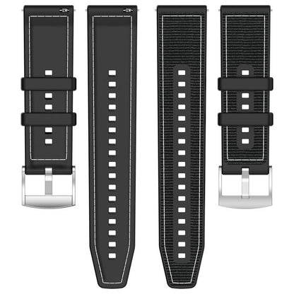 For Apple Watch 38 / 40 / 41 / S10 42mm 20mm xDfind Hybrid Nylon Braid Silicone Watch Band(Grey) by xDfind