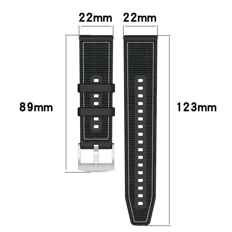 For Apple Watch 38 / 40 / 41 / S10 42mm 20mm xDfind Hybrid Nylon Braid Silicone Watch Band(Grey) by xDfind