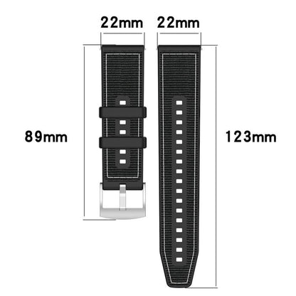 For Apple Watch 38 / 40 / 41 / S10 42mm 20mm xDfind Hybrid Nylon Braid Silicone Watch Band(Grey) by xDfind