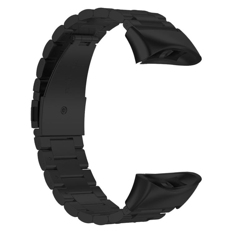 For Garmin forerunner 45 / 45S / Swim 2 Tri-beads Flat Buckle Titanium Alloy Watch Band(Black) by bashfashion