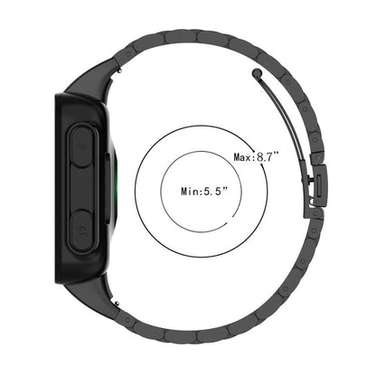 For Garmin forerunner 45 / 45S / Swim 2 Tri-beads Flat Buckle Titanium Alloy Watch Band(Black) by bashfashion