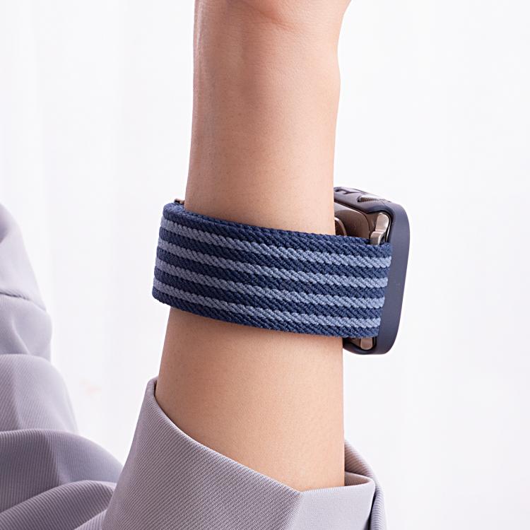 For Apple Watch 46mm / 49mm / 45mm / 44mm Mecha Armor Magnetic Buckle Nylon Watch Band(Black) by bashfashion