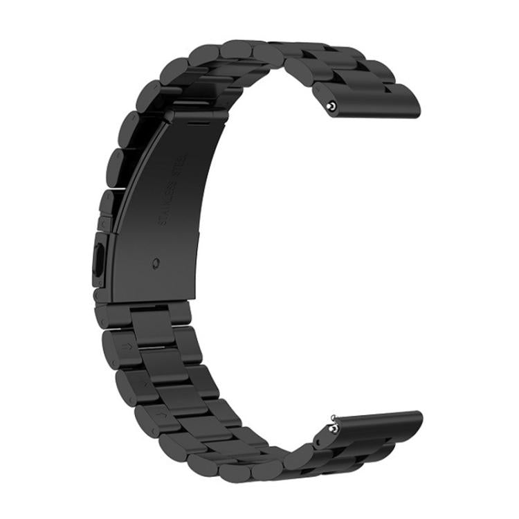 For Garmin 26mm Tri-beads Flat Buckle Titanium Alloy Watch Band(Black) by bashfashion