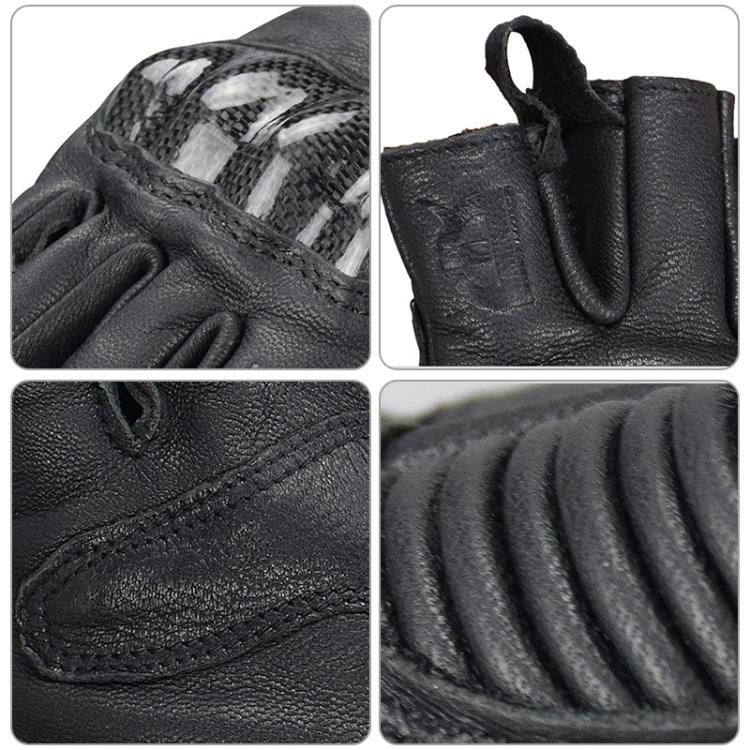 GHOST RACING GR-BZ01 Summer Off-road Riding Protective Breathable Motorcycle Half-finger Gloves, Size:XL(Black) by GHOST RACING