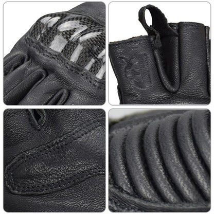 GHOST RACING GR-BZ01 Summer Off-road Riding Protective Breathable Motorcycle Half-finger Gloves, Size:XL(Black) by GHOST RACING