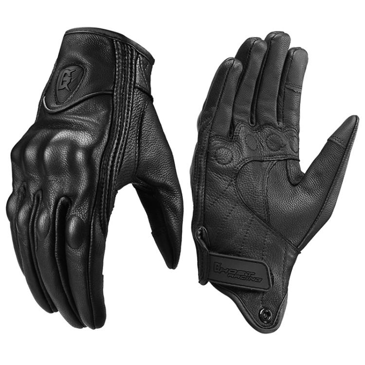 GHOST RACING GR-ST07 Winter Velvet Warm Motorcycle Riding Gloves, Size:L(Black) by GHOST RACING