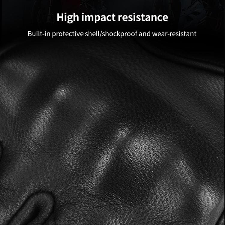 GHOST RACING GR-ST07 Winter Velvet Warm Motorcycle Riding Gloves, Size:XL(Black) by GHOST RACING