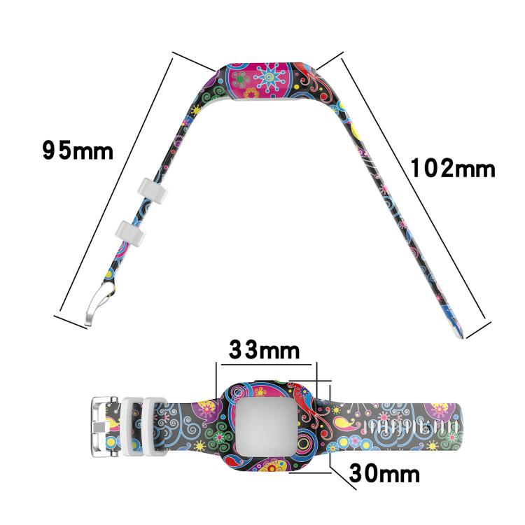 For GarminFit JR3 / Garmin Vivofit JR 3 xDfind Steel Buckle Printed Silicone Watch Band(Painted) by xDfind