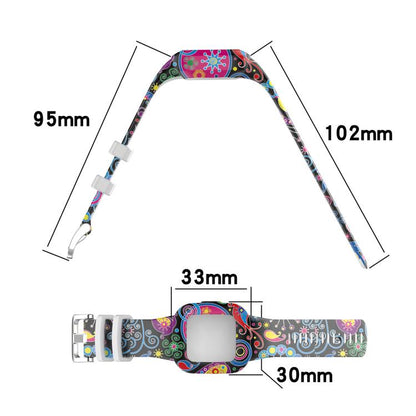For GarminFit JR3 / Garmin Vivofit JR 3 xDfind Steel Buckle Printed Silicone Watch Band(Painted) by xDfind