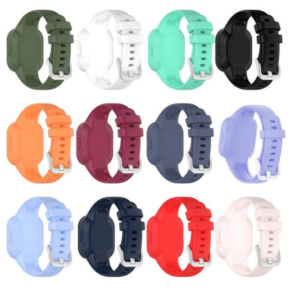 For GarminFit JR3 / Garmin Vivofit JR 3 xDfind Silver Steel Buckle Solid Color Silicone Watch Band(Red) by xDfind