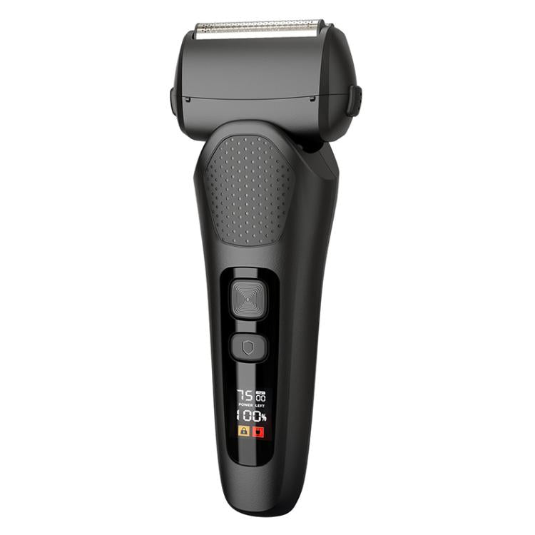 Full Body Washable LED Digital Display Reciprocating Electric Shaver(Exclusive Black + 1 Set of Blades) by bashfashion