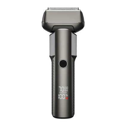 Five-blade Full Body Washable LED Digital Display Reciprocating Electric Shaver(Grey) by bashfashion