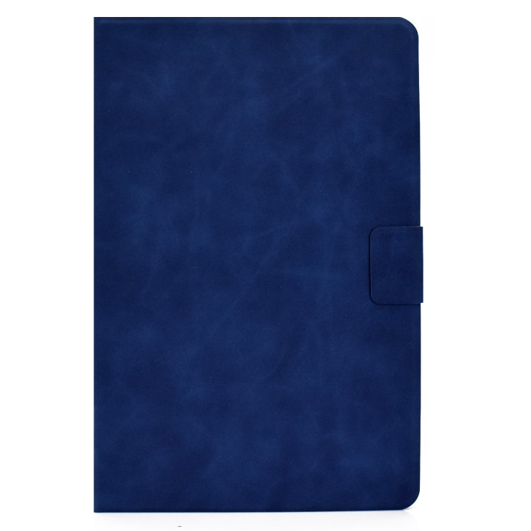 For Samsung Galaxy Tab A7 (2020) T500 Cowhide Texture Horizontal Flip Leather Case with Holder & Card Slots & Sleep / Wake-up(Blue) by bashfashion