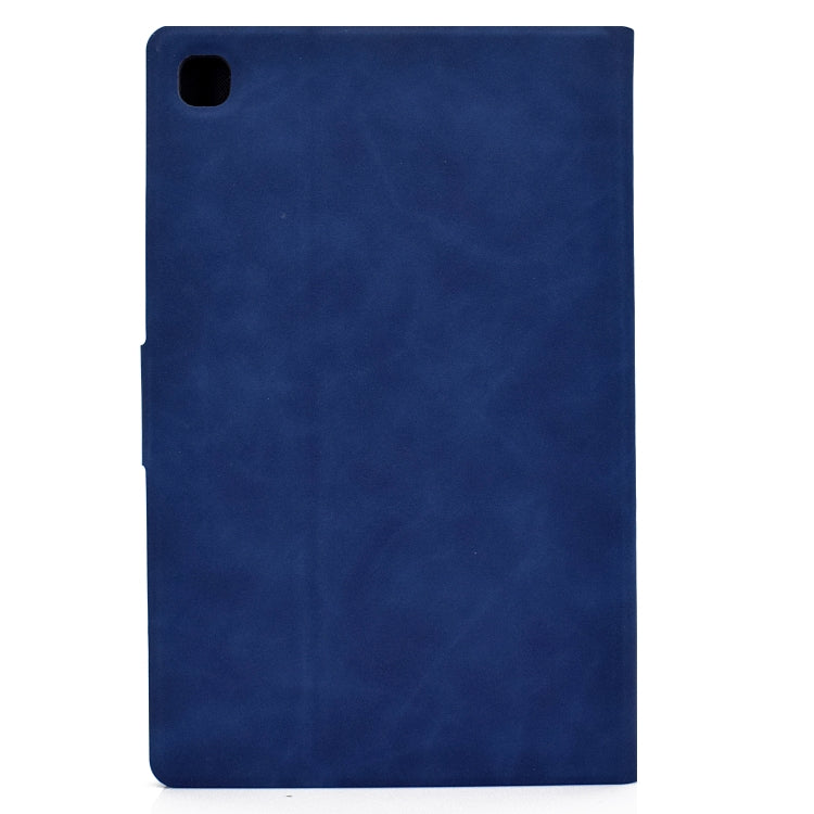 For Samsung Galaxy Tab A7 (2020) T500 Cowhide Texture Horizontal Flip Leather Case with Holder & Card Slots & Sleep / Wake-up(Blue) by bashfashion