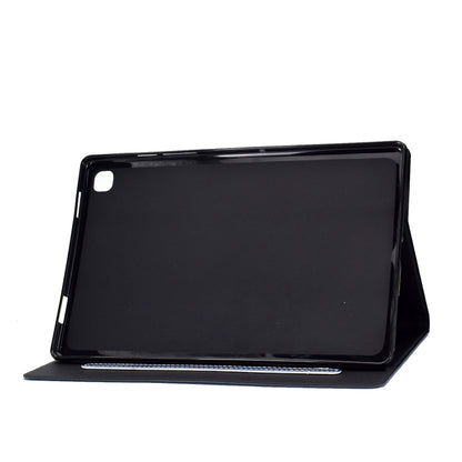 For Samsung Galaxy Tab A7 (2020) T500 Cowhide Texture Horizontal Flip Leather Case with Holder & Card Slots & Sleep / Wake-up(Blue) by bashfashion