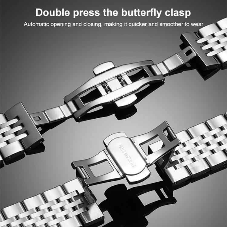 For Samsung Galaxy Watch Ultra / Ultra 2025 xDfind Seven-bead Solid Stainless Steel Watch Band(Black) by xDfind