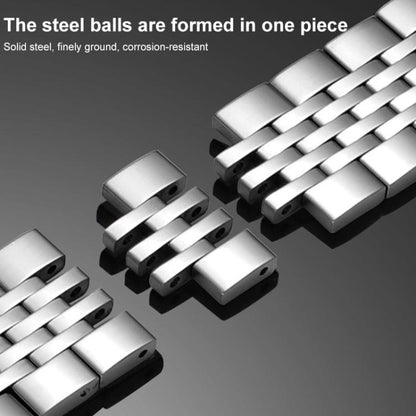 For Apple Watch 38 / 40 / 41 / S10 42mm 20mm xDfind Seven-bead Solid Stainless Steel Watch Band(Rose Gold) by xDfind