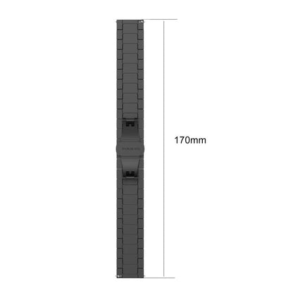 For Apple Watch 42 / 44 / 45 / 46 / 49mm 22mm xDfind One-bead Bamboo Solid Stainless Steel Watch Band(Black) by xDfind