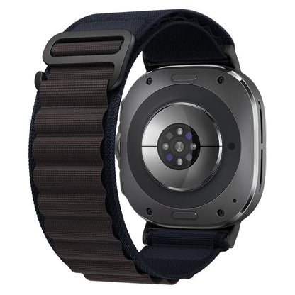 For Samsung Galaxy Watch Ultra 47mm / Ultra 2025 xDfind Black Buckle Loop Nylon Watch Band(Midnight Blue) by xDfind