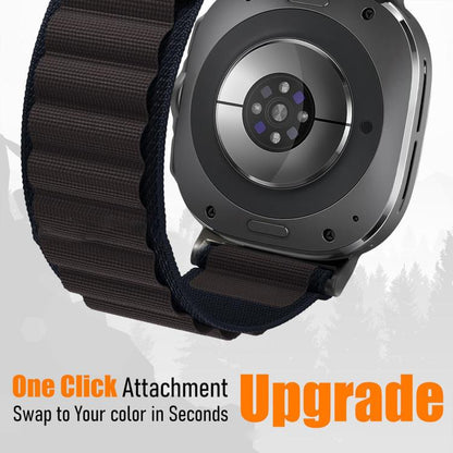 For Samsung Galaxy Watch Ultra 47mm / Ultra 2025 xDfind Black Buckle Loop Nylon Watch Band(Orange) by xDfind