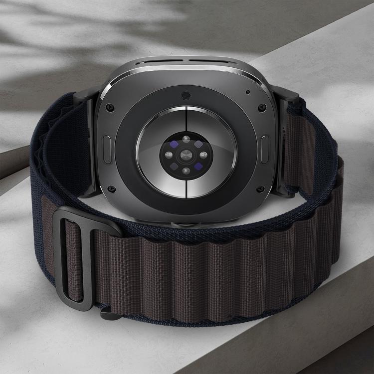 For Samsung Galaxy Watch Ultra 47mm / Ultra 2025 xDfind Black Buckle Loop Nylon Watch Band(Olive Green) by xDfind