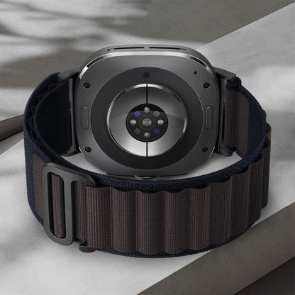 For Samsung Galaxy Watch Ultra 47mm / Ultra 2025 xDfind Black Buckle Loop Nylon Watch Band(Olive Green) by xDfind