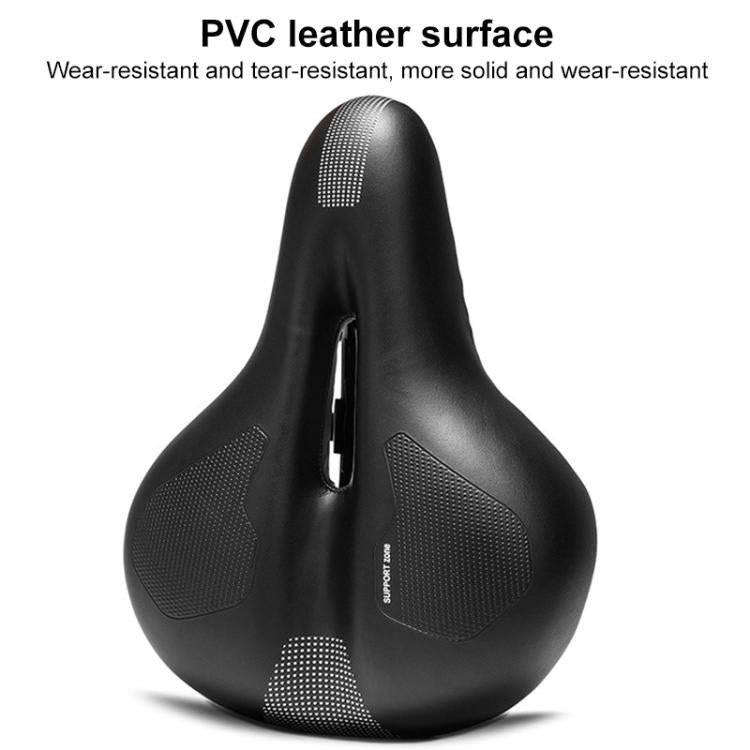 Mountain Bike Shock-absorbing Spring Seat Saddle(Black) by bashfashion