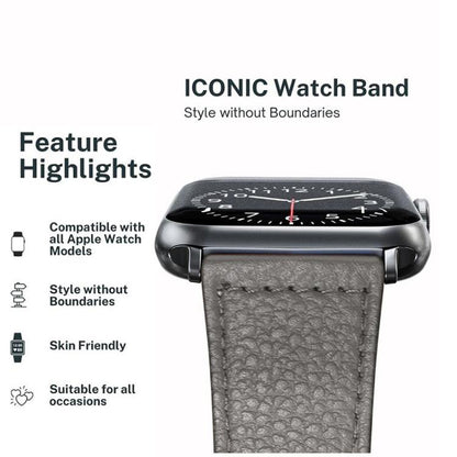 For Apple Watch 46mm / 49mm / 45mm / 44mm Reverse Buckle Genuine Leather Watch Band(White) by bashfashion