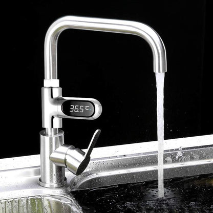 BD-LS-01 Second Generation LED Digital Display Shower Water Thermometer(Plating) by bashfashion