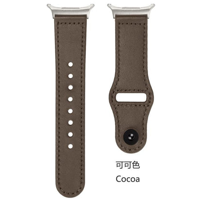 For Samsung Galaxy Watch Ultra 47mm / Ultra 2025 Rivet Reverse Buckle Leather Watch Band(Cocoa Color) by bashfashion