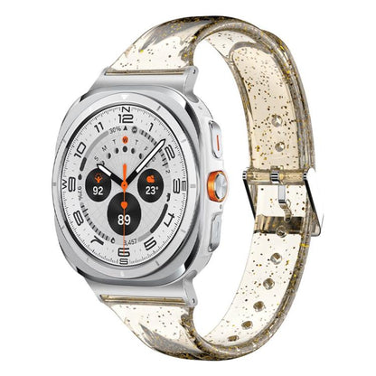 For Samsung Galaxy Watch Ultra 47mm / Ultra 2025 Glitter TPU Watch Band(Gold) by bashfashion